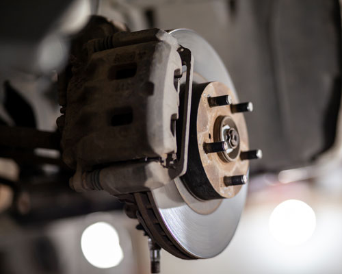 Disc Brake Of The Vehicle For Repair, In Process Of Tire Replacement