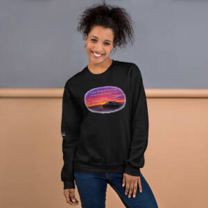 Unisex Crew Neck Sweatshirt Black Front 698cbc691b16e.jpg